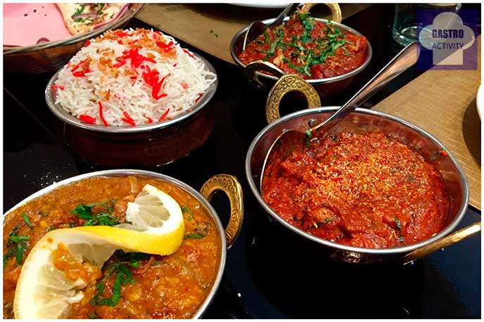 Lamb Dhanshak, Lamb Madras y Lamb Vindaloo Restaurante Purnima comida hindu Madrid Lamb Dhanshak, Lamb Madras y Lamb Vindaloo Restaurante Purnima comida hindu Madrid