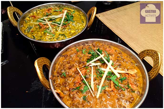 Lentejas Dhal Makani y Palack Paneer Restaurante Purnima comida hindu Madrid Lentejas Dhal Makani y Palack Paneer Restaurante Purnima comida hindu Madrid