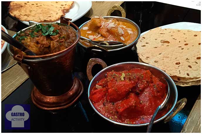 Chicken Korma, Chicken Tikka Masala y Chicken Balti Restaurante Purnima comida hindu Madrid Chicken Korma, Chicken Tikka Masala y Chicken Balti Restaurante Purnima comida hindu Madrid