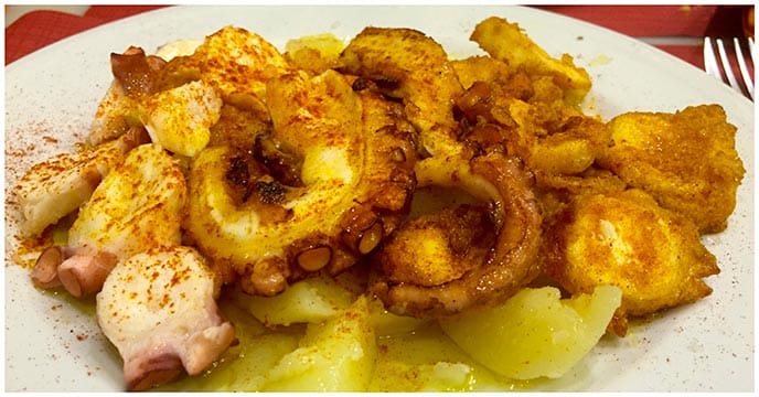 Restaurante La Cruz Blanca de Vallecas Pulpo Pasion Madrid