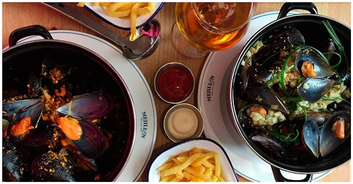 Restaurante Mejillon Moules frites Madrid