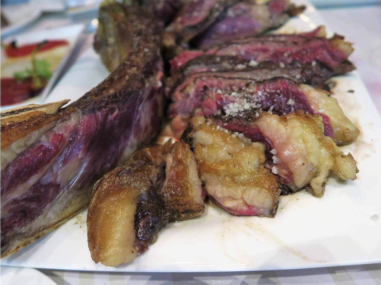 Txuleta de carne de buey Menu XIII Jornadas gastronomicas carne de buey