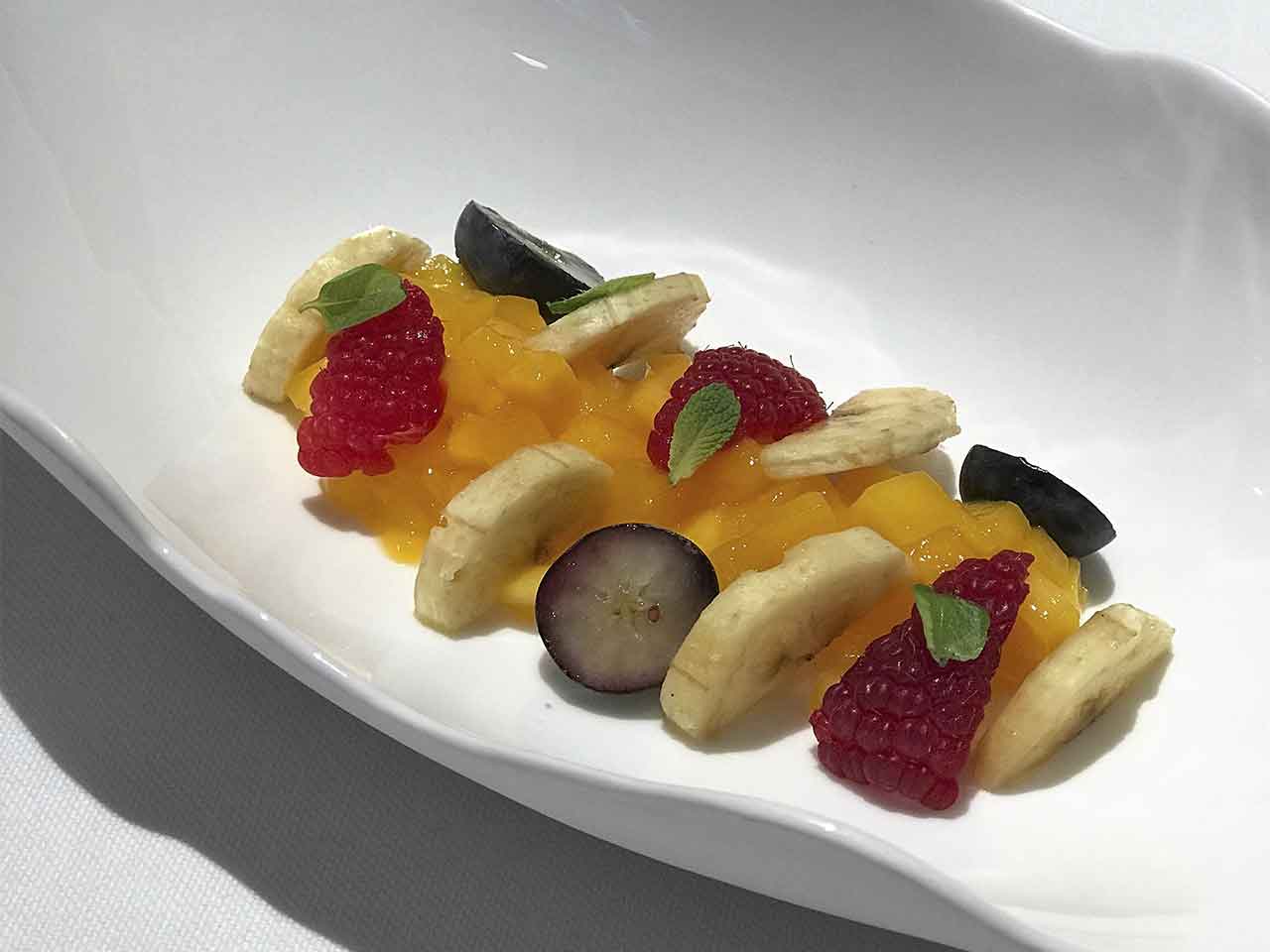 Alta Cocina Saludable restaurante Albora Macedonia de frutas