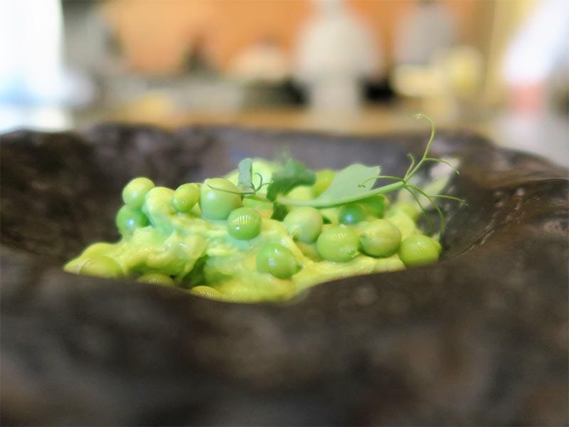 restaurante Abarra Madrid Guisante lagrima