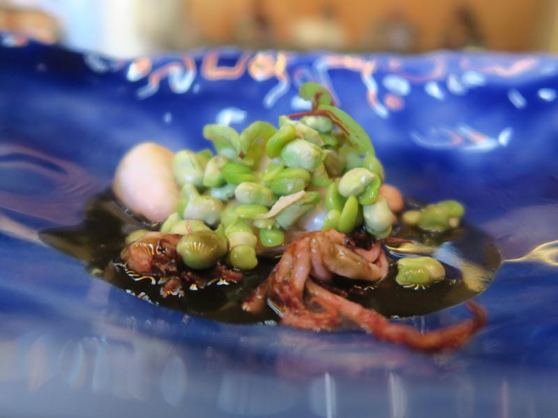 restaurante Abarra Madrid Habitas con cefalopodos