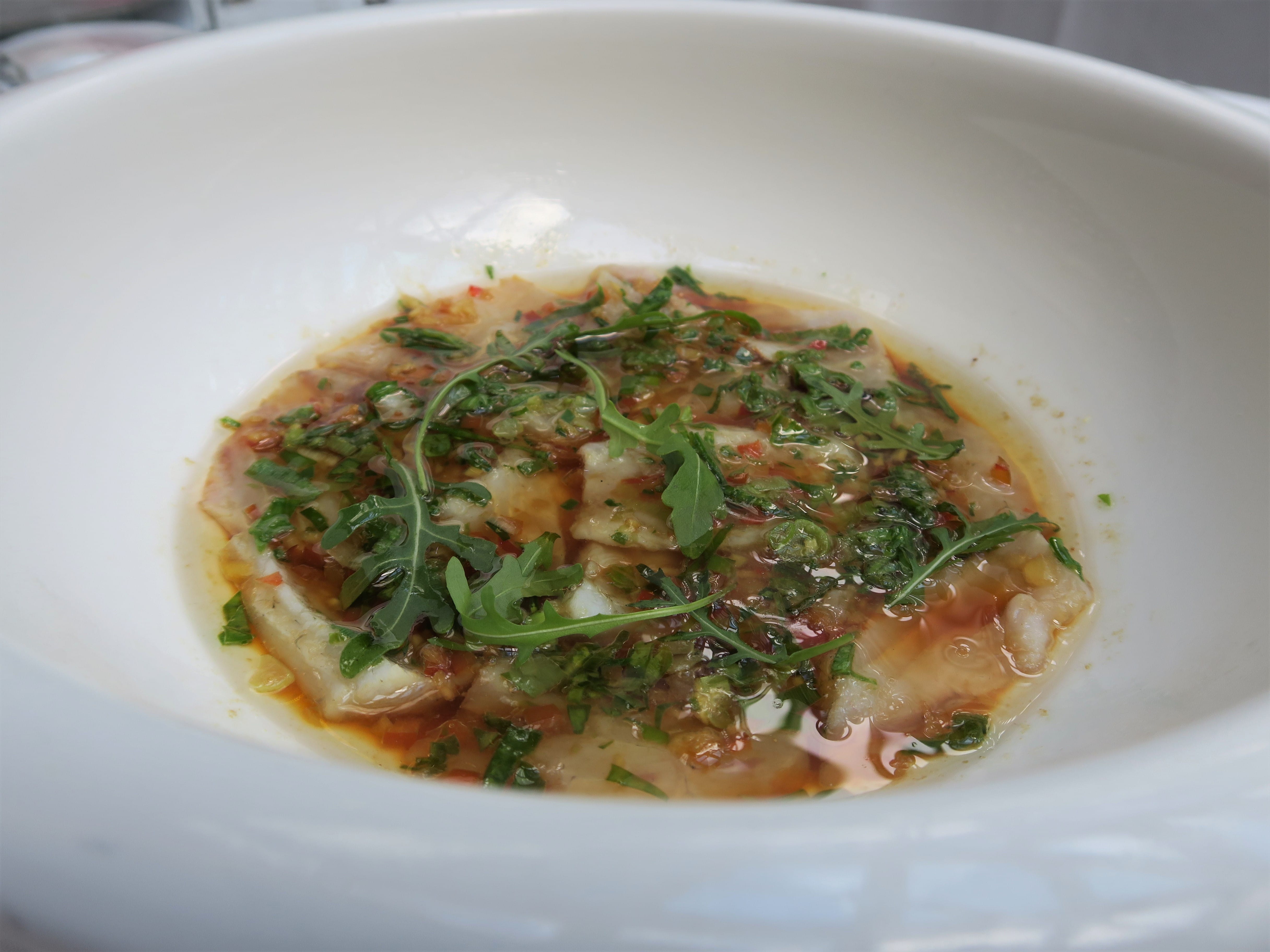 Restaurante Distrito 798 Tiradito de corvina Restaurante Distrito 798 Tiradito de corvina