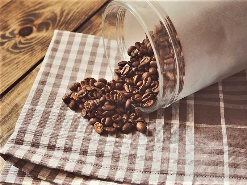 Cafe en grano almacenado