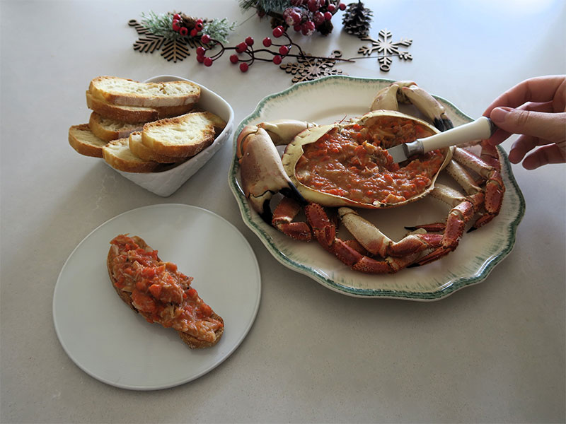 Preparación de buey de mar