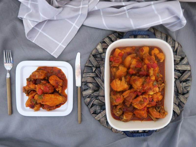 Pollo al chilindron receta aragonesa