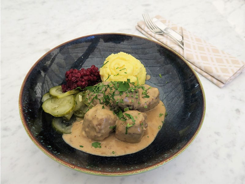 Albondigas de carne restaurante Josefina Estocolmo