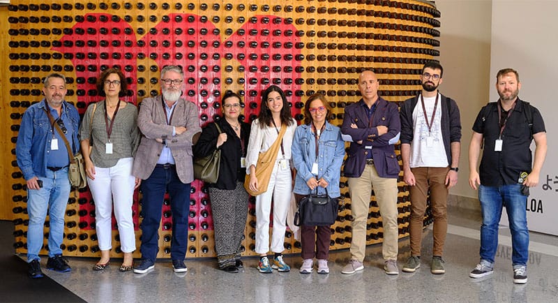 Visita a la fábrica de Mahou visitantes