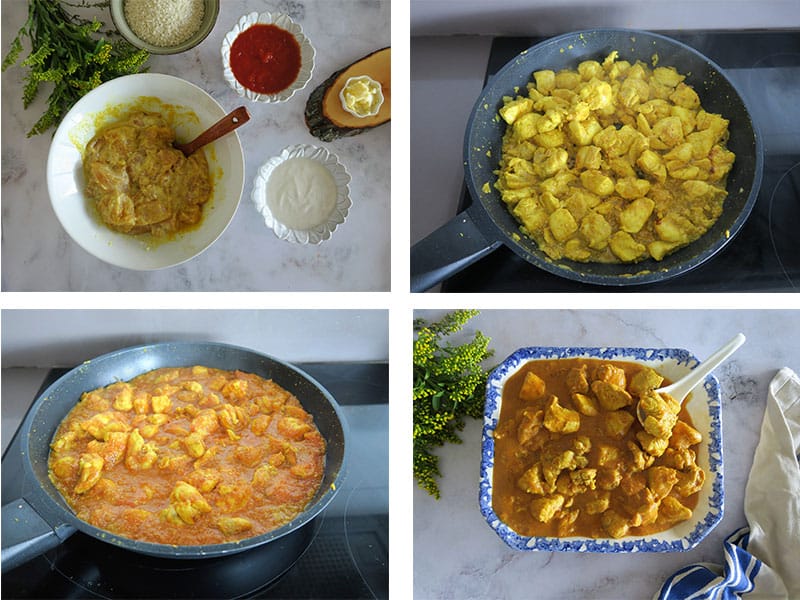 Pollo Tikka Masala preparacion Pollo Tikka Masala preparacion