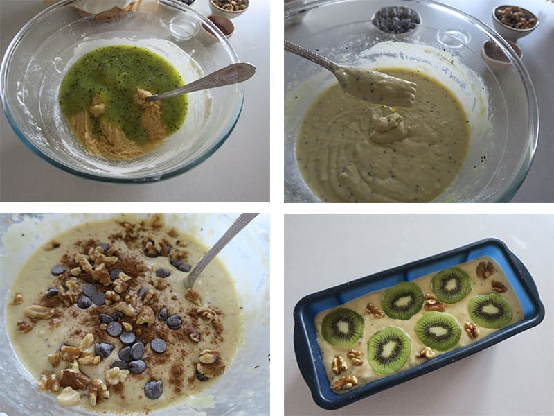 Bizcocho de kiwis paso 2