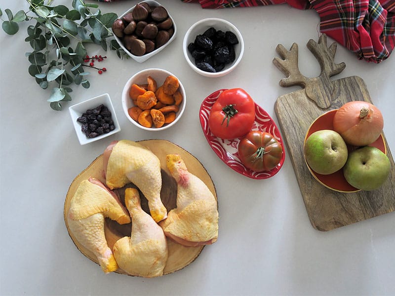 Muslos de pollo guisados ingredientes