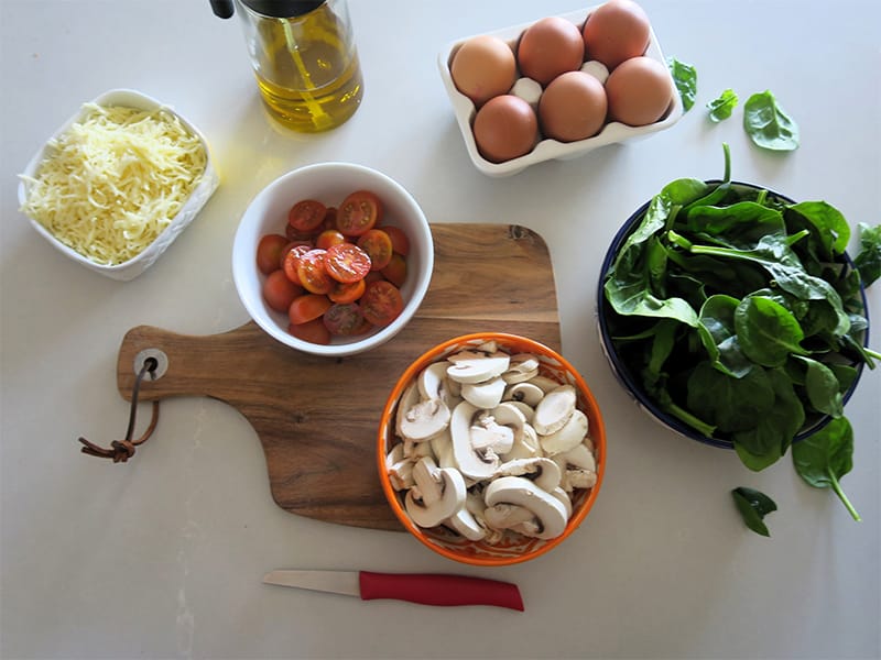 Ingredientes Frittata de verduras