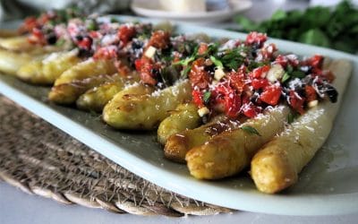 Receta de Espárragos blancos a la Parmesana