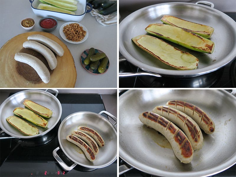 Paso a paso Perritos calientes saludables sin pan