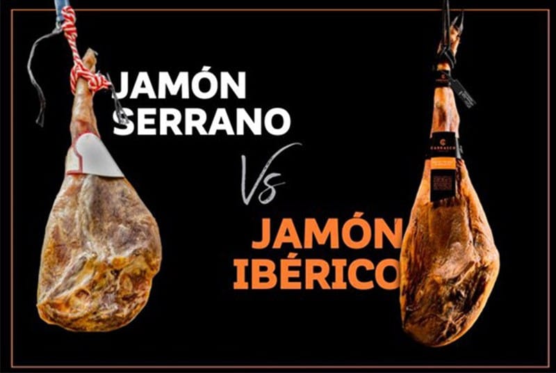 Diferencias jamón serrano vs jamón ibérico Diferencias jamón serrano vs jamón ibérico