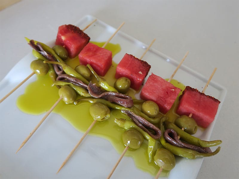 Gildas de Sandía picantes