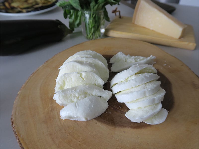Mozzarella y Parmesano