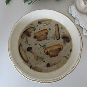 Crema de setas ideal para tus menús de Navidad