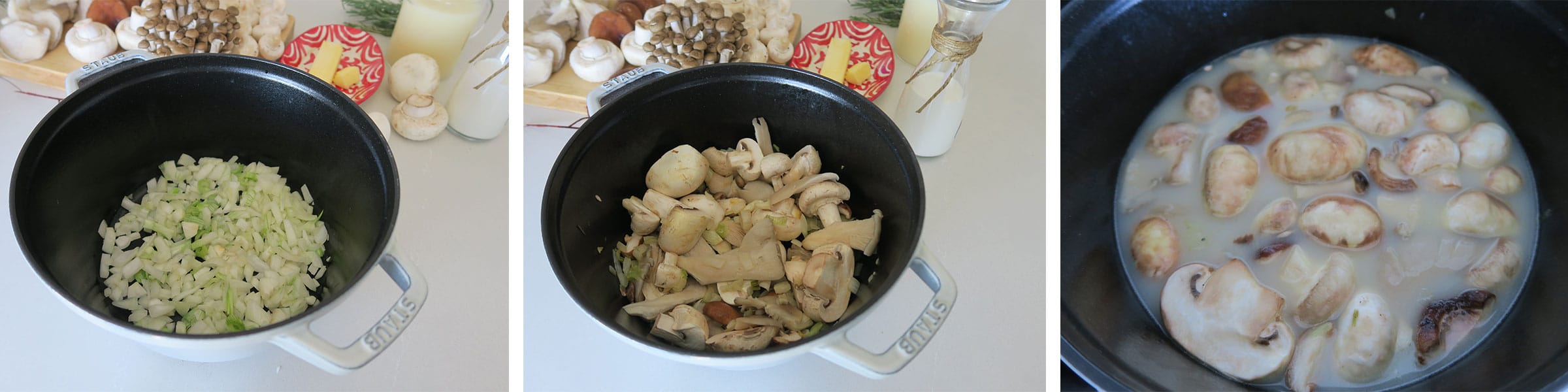 Crema de setas paso 1