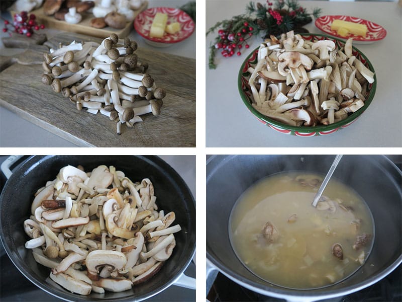 Crema de setas paso 1