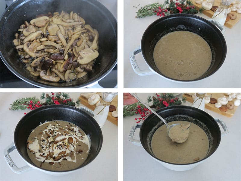 Crema de setas paso 3