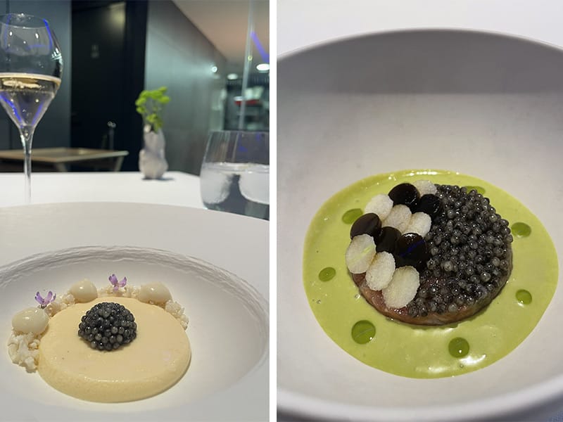 Platos con caviar restaurante Sollo Platos con caviar restaurante Sollo