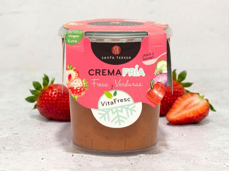 Crema fría de fresa