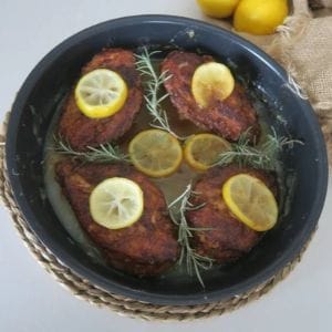Pollo al limón al estilo chino,
