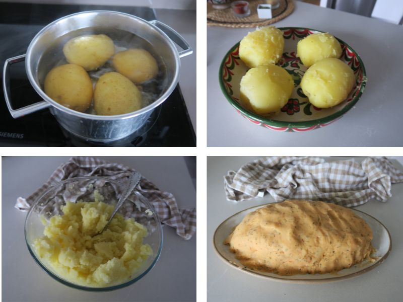 Tortitas de patata proceso